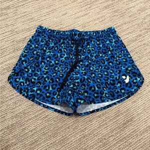 Blue Leopard Print Women's Shorts